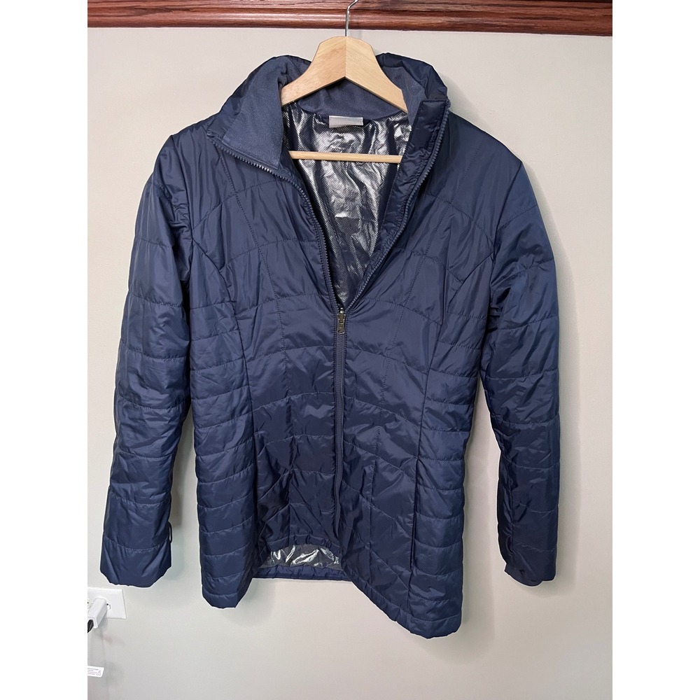 Columbia Womens Navy Blue Omni-Heat Interchange Puffer Jacket Medium